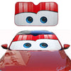 Car SUV Cartoon Red Big Eyes Aluminium Foil Sun Shade