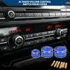 BMW F10 (2011 - 2016) Blue 3 Pcs AC Radio Volume Control Switch Knob Cover Ring