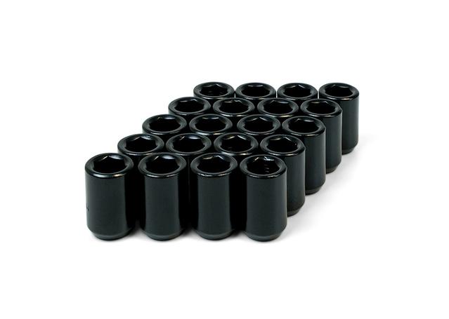 Saas Wheel Nut Internal Hex 1/2" Black 33mm (20 Pack)