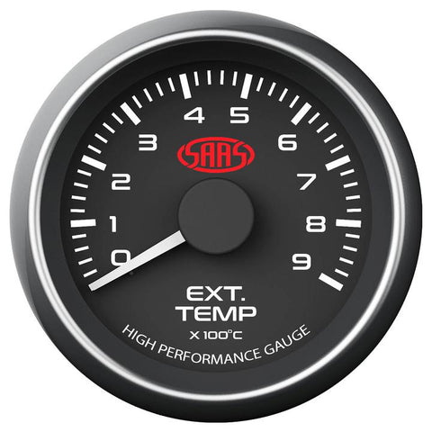 Saas Muscle Series Exhaust Temp Gauge 0-900C 52mm Black