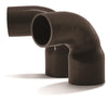 Saas Silicone 90 Degree Reducer 70 x 76mm Black SSH907076