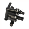 Black plastic separator degas coolant sensor with metallic bracket and threaded connectors for range rover Evoque Velar Discovery