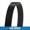Black rubber serpentine belt with textured surface and reinforced inner grooves for toyota 4runner 2003 2004 made of epdm