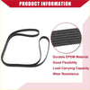 Black rubber serpentine belt with textured ribbed surface made of durable epdm for toyota avalon 2005-2008