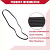 Black rubber serpentine belt with ribbed texture made of durable epdm for toyota highlander 2008 2009
