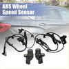Set of 2 black abs wheel speed sensors with coiled wiring and mounting brackets for toyota tundra 2000-2006 front rear left right