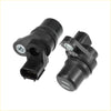 Set of 2 rear abs wheel speed sensors for toyota tacoma showing black plastic crankshaft position sensor with metal parts