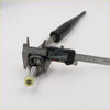 Black ergonomic shift gear box lever handle with metallic shaft and yellow tip measured 40.71 mm for Toyota Hilux 2005-2015