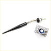 Black and silver manual shift gear box lever with metallic bracket and blue bearings for toyota hilux 2wd 2015-2023