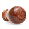 Polished wooden 5 speed gear shift knob with glossy finish and engraved pattern for mazda 1000-1800 rx1-rx5