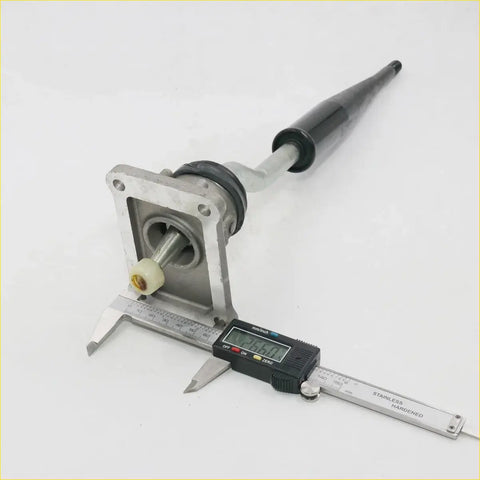 Silver metallic shift lever retainer with black rubber grip and white plastic knob for toyota hilux 2008-2016