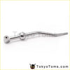 Silver metallic short shifter gear shift knob with spherical ball joint and threaded end for acura integra 90 01