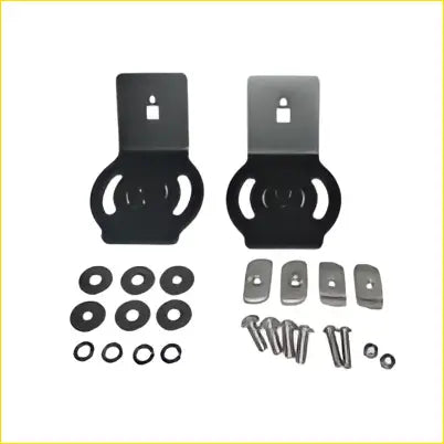 Black metal shovel holder bracket kit with screws and washers fit for rhino rack pioneer and yakima platforms roof