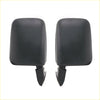 Black plastic side door mirror head lh for daihatsu hijet 1986-1994 with rectangular curved design and pointed base