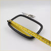 Black rubber framed rectangular side door mirror with silver metallic bracket for toyota hilux 1978-1984