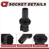 Black plastic side marker light socket with cylindrical shape and threaded base for toyota 4runner 2003-2023