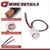 White plastic side marker light socket with red and black wires for toyota 4runner 2003-2023 back view