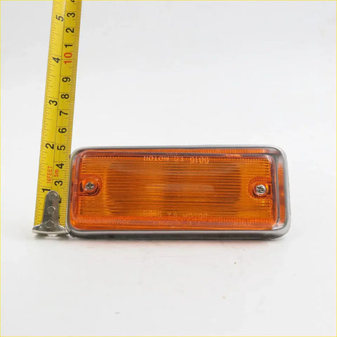 Rectangular amber led side marker light with chrome metal frame and ribbed lens for nissan datsun 620 1972-1979