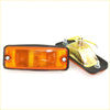 Orange rectangular side marker lights with black rubber housing and metal screws for mazda b1600 1971-1979