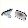 Clear rectangular side marker turn signal light with black trim and ribbed lens for Toyota Hilux N140/N160 1997-2005