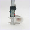 Clear oval side marker turn signal light with ribbed lens and metallic housing for Toyota Hilux 2004-2010