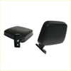 Side mirror x2 black rectangular glossy finish with mounting brackets for nissan datsun ute 1970-1986 back side view