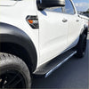 Side step running board for mazda bt-50 2012-2020 in black and silver with textured ribbed surface for grip