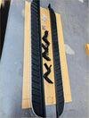 Black rubber side step running board with textured ribbed surface and white trim for ford ranger 2022 double cab