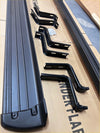 Black plastic side step running board with integrated mounting brackets for mitsubishi triton 2015-2018 double cab