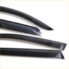 Black glossy finished side visor wind deflector with sleek curved design and subtle branding for toyota hilux kun26