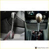 Silver shift knob extension for manual gear shifter lever 3.5in shiny metallic with textured grip and engraved markings on silver shaft