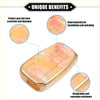 Translucent peach and gold silicone key cover with metallic gold trim for toyota prius 2006-2022 smart key fob