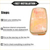 Smart key fob cover case for toyota prius 2006-2022 with translucent marbled pink and gold tpu and metallic edge