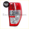 Red plastic smoked tail light for ford ranger px 2011-2018 with clear lens sections and modern design
