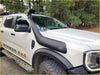 White ford ranger with black matte snorkel and ironman 4x4 decals featured in snorkel ford everest 2022 plus product
