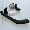 Black matte plastic snorkel air intake tube with curved design and fittings for ford everest 2022+ and ranger nex gen