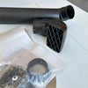 Black plastic snorkel exhaust pipe with diamond pattern grille and elbow joint for ford everest 2022 and ranger nex gen