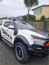 White and black ford ranger raptor pickup truck with rugged snorkel off-road feature for px2 px3 2016-2021 model