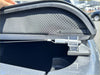 Black perforated mesh soft tonneau cover back with silver metal latch for ford ranger px1 px2 px3 double cab