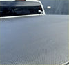 Gray textured diamond plate truck bed liner shown on the back side for ford ranger px1 px2 px3 double cab 2012-2021