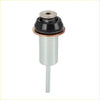 Silver cylindrical fuel filter with black rubber seal and copper ring for solenoid rebuild kit on Toyota Tundra