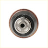 Brown abrasive grinding wheel with metallic hub and black rubber backing for solenoid rebuild kit toyota tundra