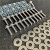 Set of stainless steel bolts washers and angle brackets for sous plateau inox boulons and clips for nissan navara np300