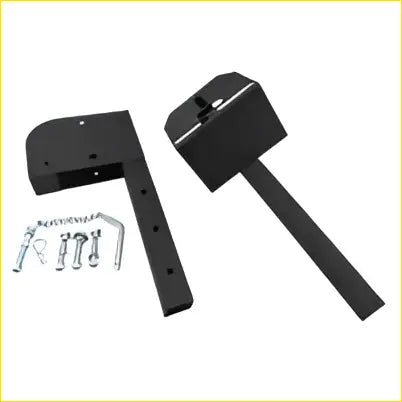 Black metal mounting brackets with hardware for spare tire carrier rv suv trailer 2 inch universal hitch bracket