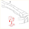 Red illustrated diagram showing the back side of a spare wheel carrier with sensor for toyota hilux double cab 2004-2015
