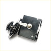 Black plastic door latch with silver keyhole and white lever for spare wheel tire carrier toyota hilux 1997-2005