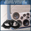 Black plastic speaker spacer ring adaptor for toyota 6x9 to 6.5 inch speakers showing back side