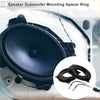 Black plastic speaker spacer ring adaptor with integrated wiring connectors for toyota 8x9 to 6.5 speakers