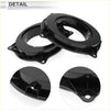 Black plastic speaker spacer ring adaptor with glossy finish and integrated mounting points for toyota 8x9 to 6.5 speakers