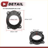 Black plastic speaker spacer ring adaptor bracket for 6x9 speakers fits toyota tacoma 2005-2019 back side view